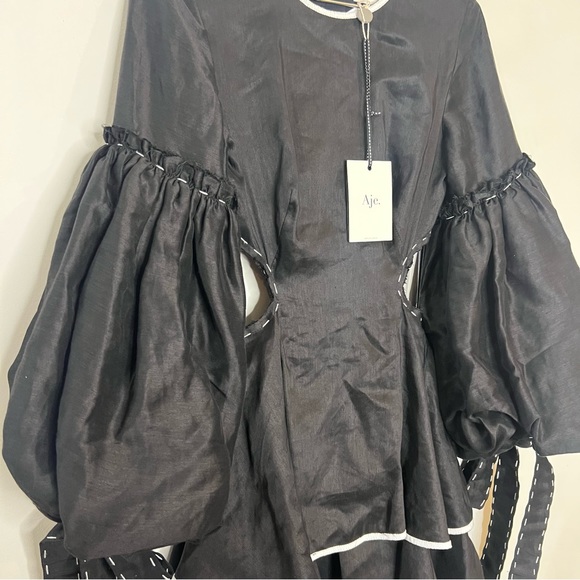 Aje Gracious cutout black ivory maxi dress size AUS 4 (US 0) NEW! New with tags! - Picture 7 of 16